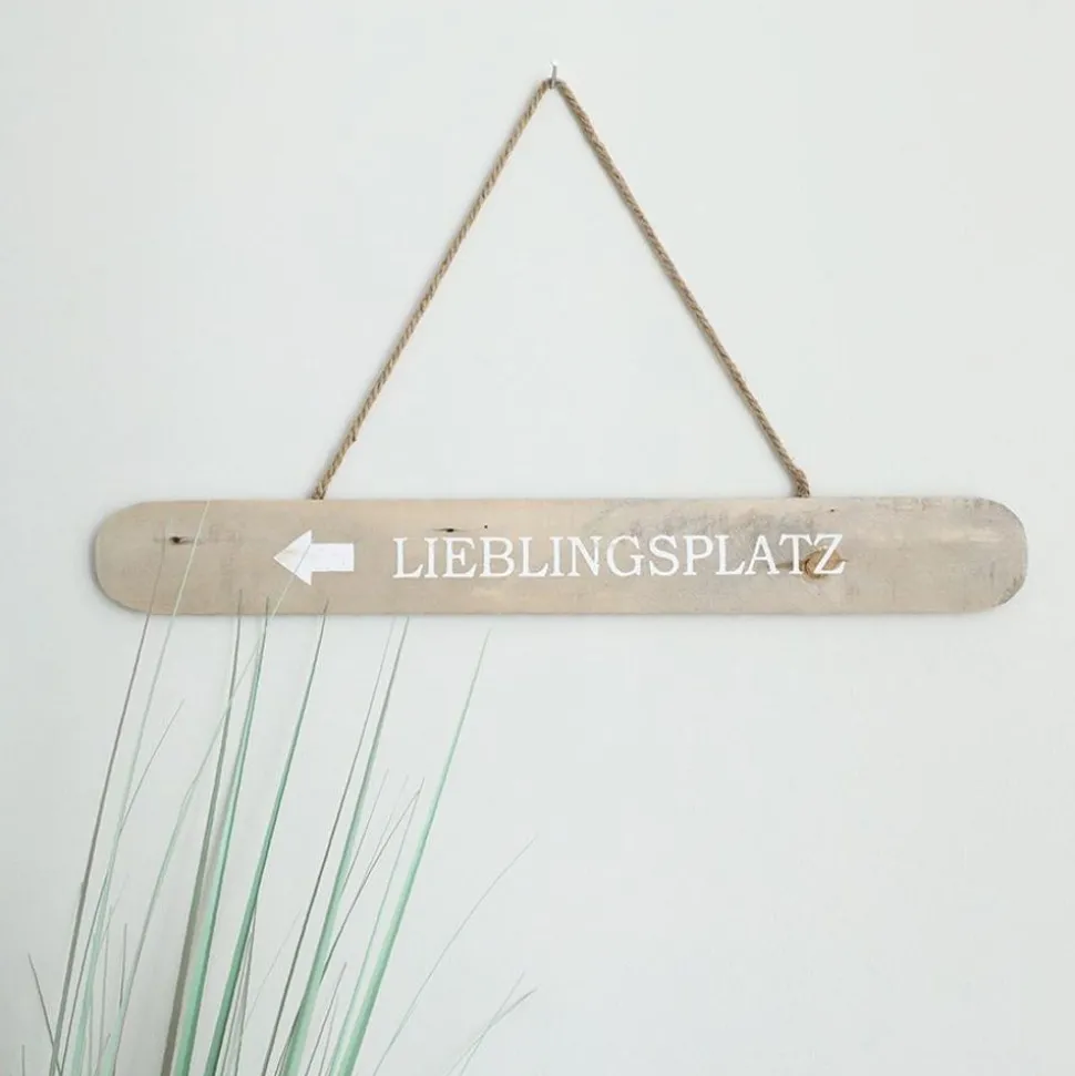 Deko-Holzschild Lieblingsplatz 78Cm