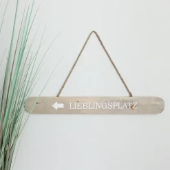 Deko-Holzschild Lieblingsplatz 78Cm