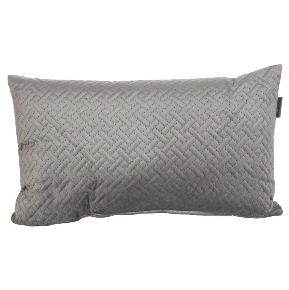 Dekokissen Heaven In Steppoptik 45X25Cm Grau