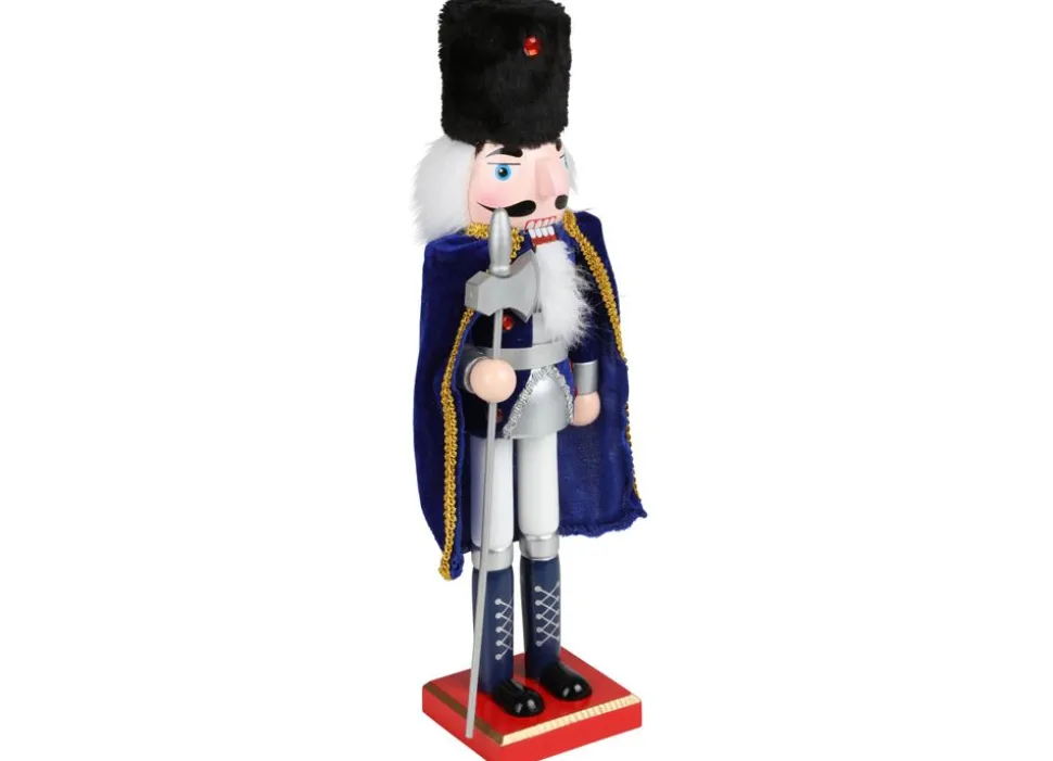 Deko-Nussknacker Mit Samtumhang 38Cm Royalblau
