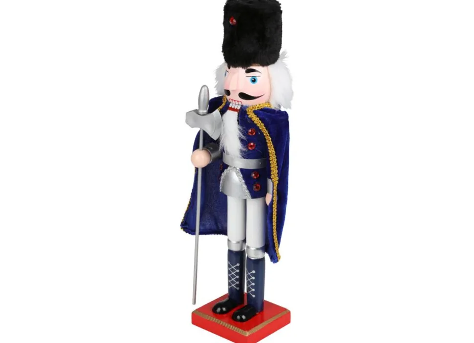Deko-Nussknacker Mit Samtumhang 38Cm Royalblau