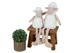 Deko-Schaf Kantenhocker 48Cm Beige/Weis