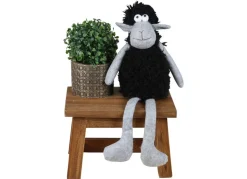 Deko-Schaf Kantenhocker 48Cm Grau/Schwarz