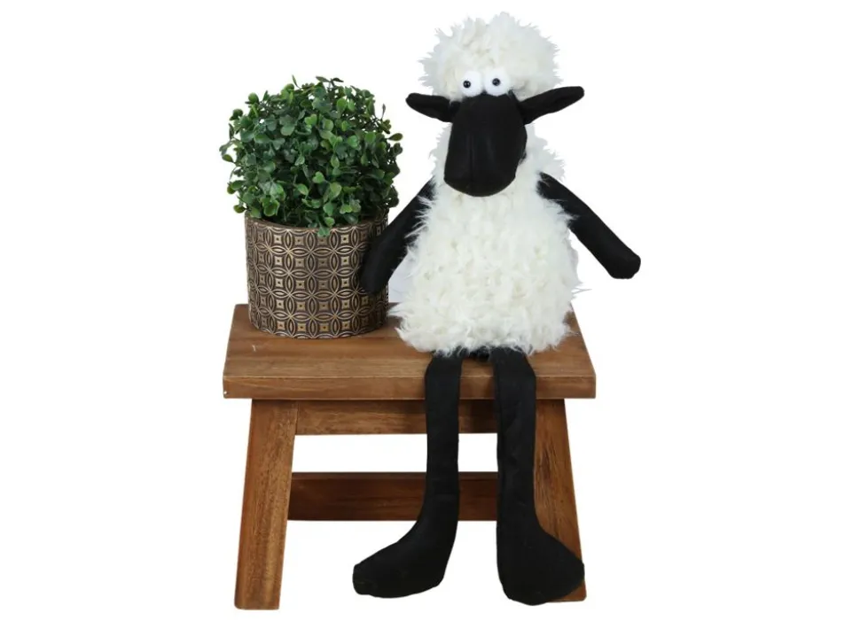 Deko-Schaf Kantenhocker 48Cm Schwarz/Weis
