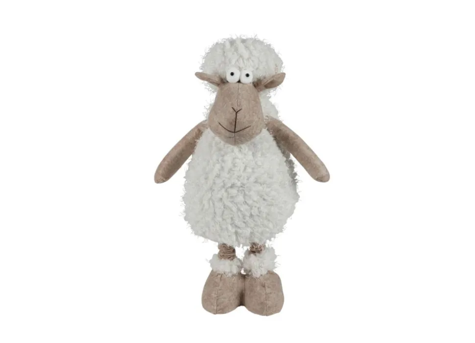 Deko-Schaf Mit Teleskopbeinen 60Cm Beige/Weis