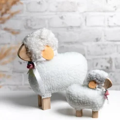 Deko-Schaf Mit Wolle 30Cm