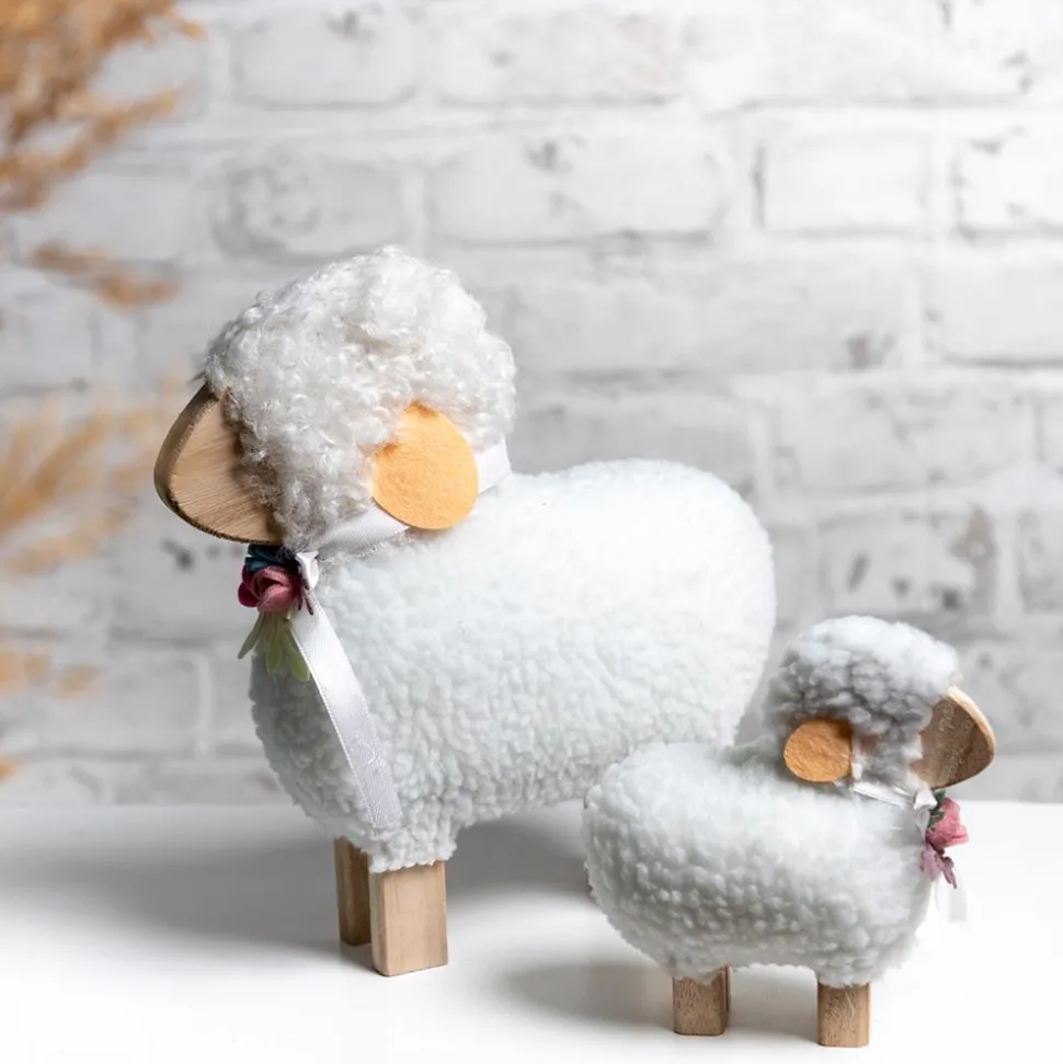 Deko-Schaf Mit Wolle 30Cm