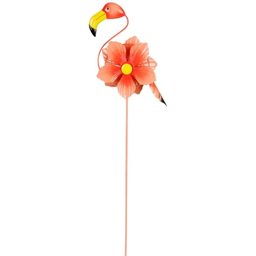 Dekostecker Mit Windspiel Flamingo/Kolibri 90Cm