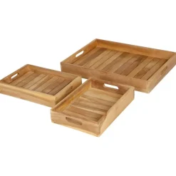 Deko-Tablett Aus Holz 26X5X18Cm