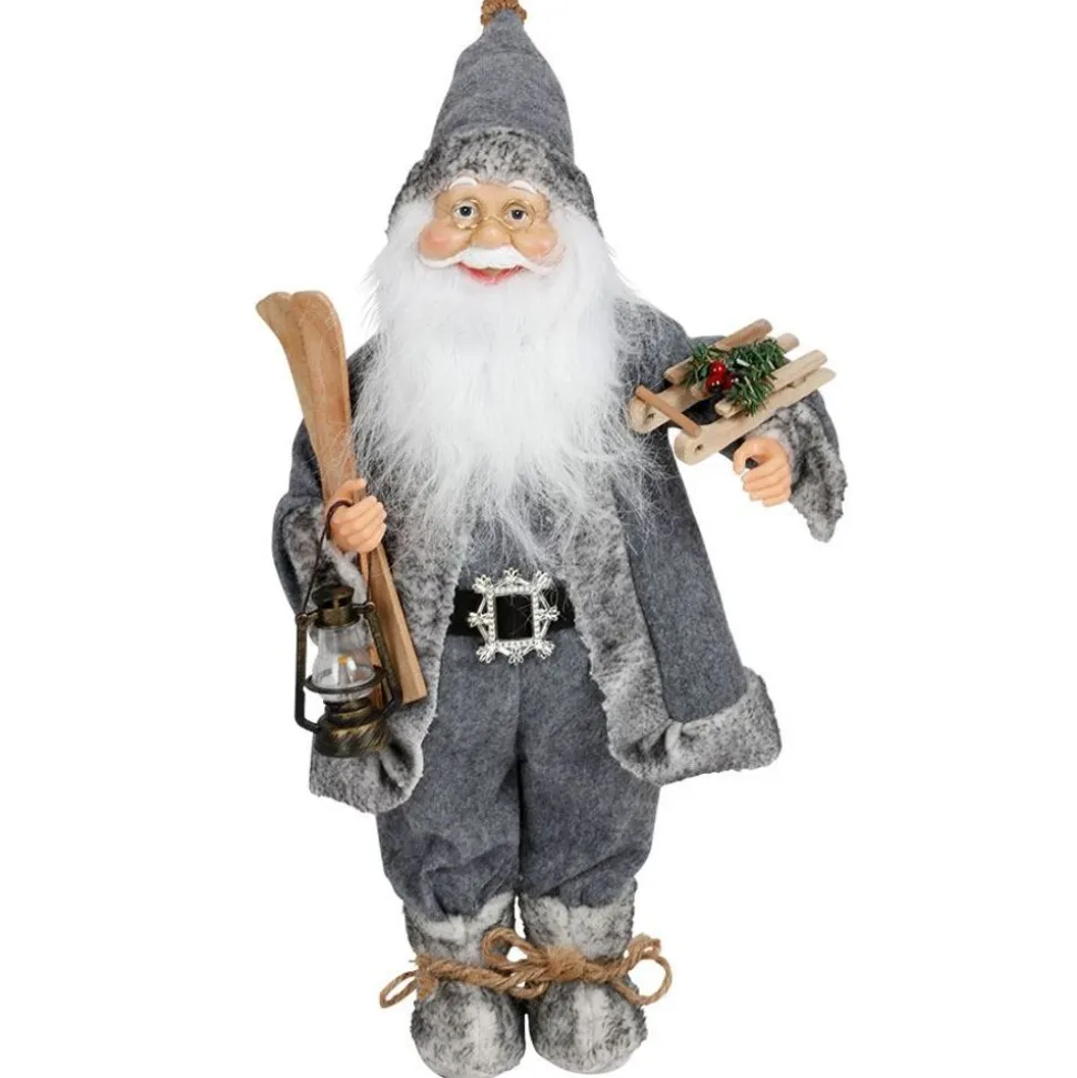 Deko-Weihnachtsmann 60Cm Grau