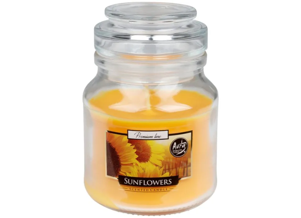 Duftkerze Im Glas Mit Aromadeckel 120G Sonnenblume