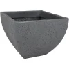 Eckiger Pflanztopf Stone 40X40Cm Grau