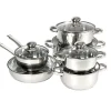 Edelstahl-Kochtopf-Set 12-Teilig