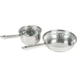 Edelstahl-Kochtopf-Set 12-Teilig