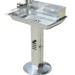 Edelstahl-Saulengrill 50X76X31Cm
