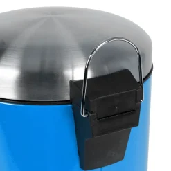 Edelstahl-Treteimer 12L Hellblau