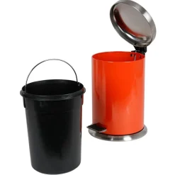 Edelstahl-Treteimer 12L Orange