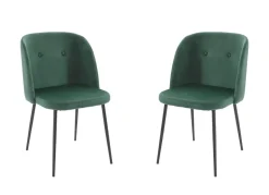 Esszimmerstuhle Aus Samt Mit Metallfusen 2Er-Set Grun