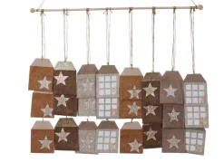 Filz-Adventskalender Hauser 72X107Cm Natur/Braun