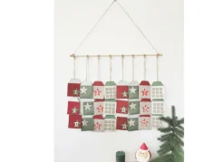Filz-Adventskalender Hauser 72X107Cm Rot/Grun