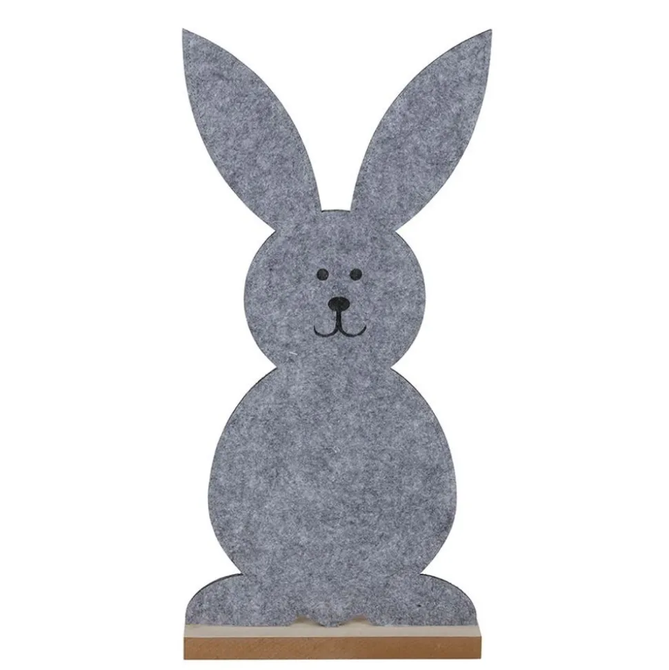 Filz-Dekofigur Osterhase 62Cm Hellgrau