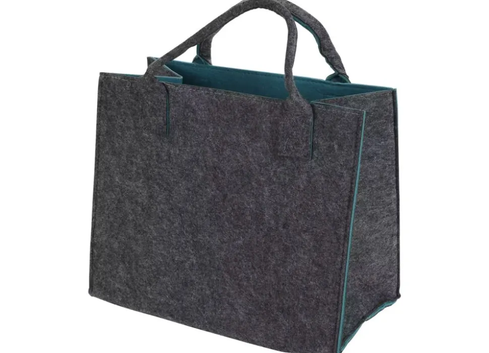 Filz-Einkaufstasche Mit Farbkontrast 35X20X28Cm