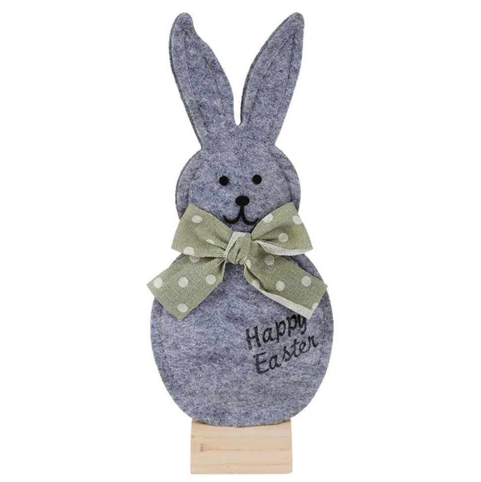 Filz-Osterhase Mit Schleife Happy Easter 26Cm
