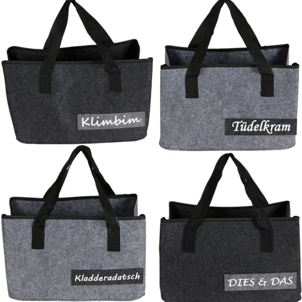 Filztasche Mit Applikation 40X25,5X26,5Cm