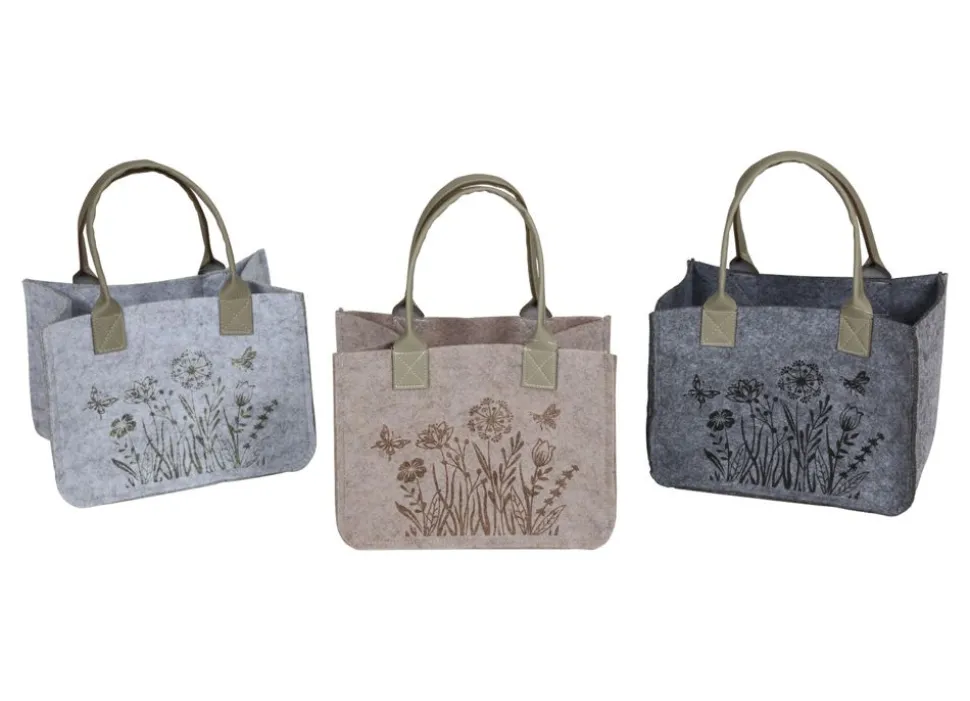 Filztasche Mit Fruhlingsmotiv 24X14,5X30Cm