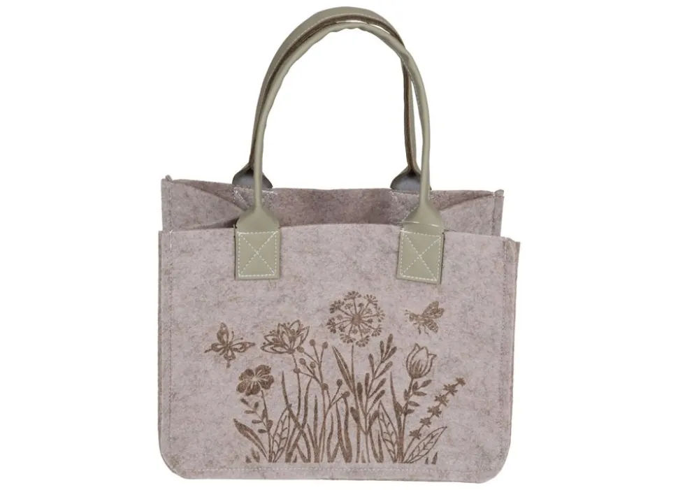 Filztasche Mit Fruhlingsmotiv 24X14,5X30Cm