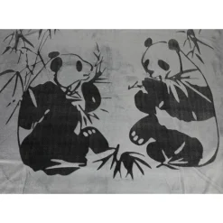 Flanell-Kuscheldecke Mit Panda-Print 150X200Cm
