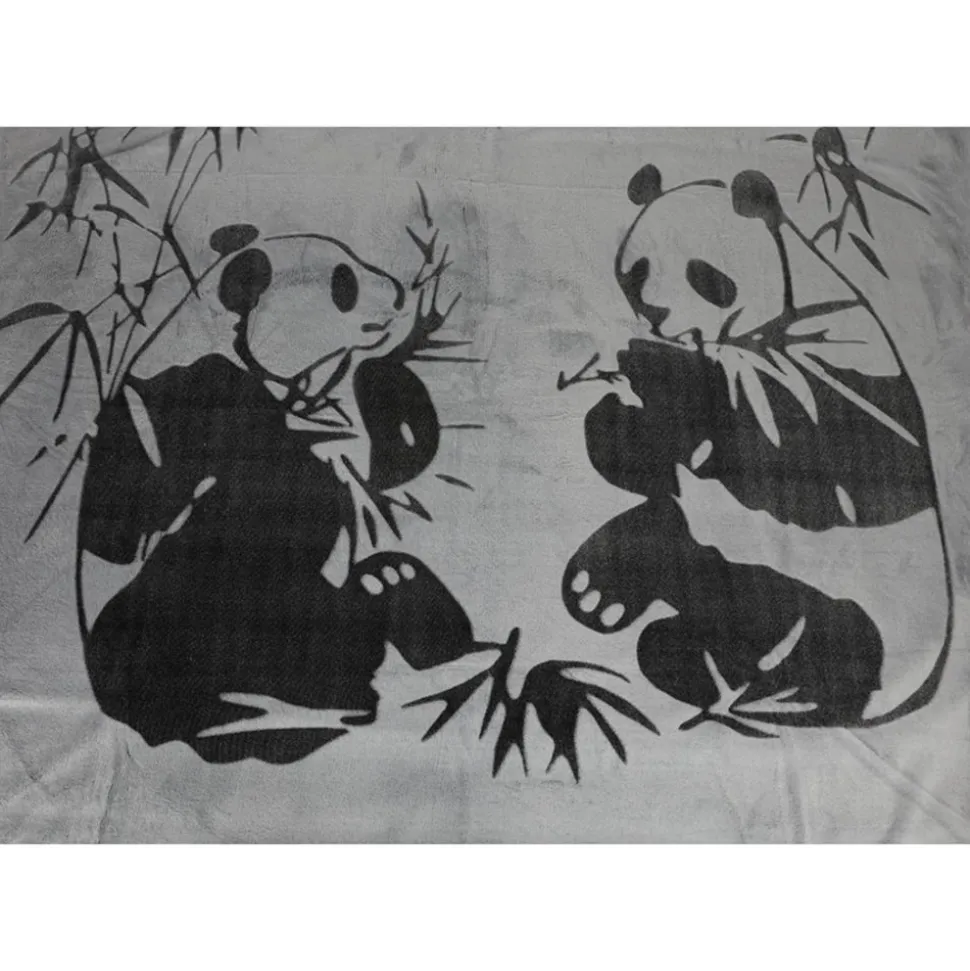 Flanell-Kuscheldecke Mit Panda-Print 150X200Cm
