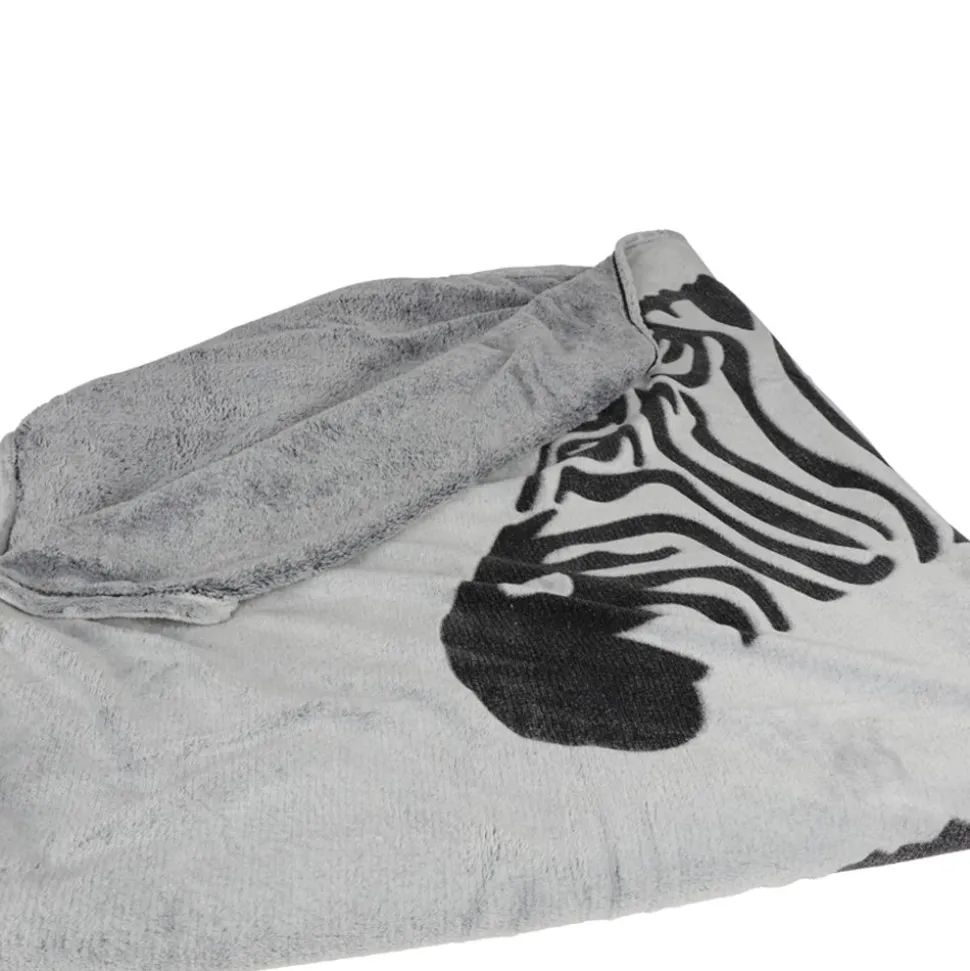 Flanell-Kuscheldecke Mit Zebra-Print 150X200Cm
