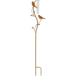 Gartenstecker Regenmesser Vogel 100Cm Rostbraun
