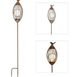 Gartenstecker Vogelkafig 11X101Cm Rostbraun