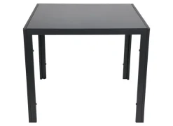 Gartentisch Korfu Mit Glasplatte 90Cm Anthrazit