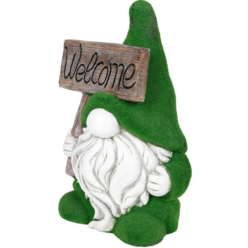 Gartenzwerg Welcome Mit Gras-Optik 40Cm