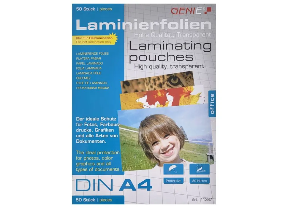 Genie Laminierfolien Din A4 50Er-Pack