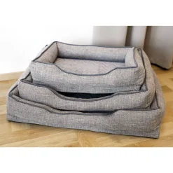Gepolstertes Hundebett Gr. S 65X49X17Cm Grau