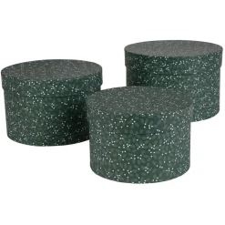Geschenkboxen-Set Rund Ilex 3-Teilig