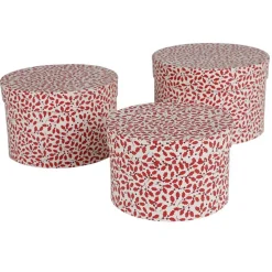 Geschenkboxen-Set Rund Ilex 3-Teilig