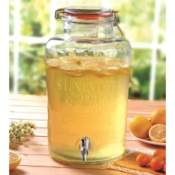 Getrankespender Aus Glas 5L Mit Metallstander