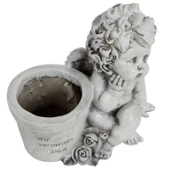 Grab-Engel Mit Pflanztopf 20X18X12Cm