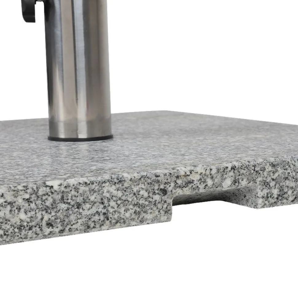 Granit-Sonnenschirmständer Eckig 20Kg, Poliertes Granit, Gewicht: 20Kg