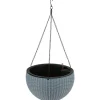 Gruner Jan Hangeampel Rattanoptik 34Cm Rauchblau