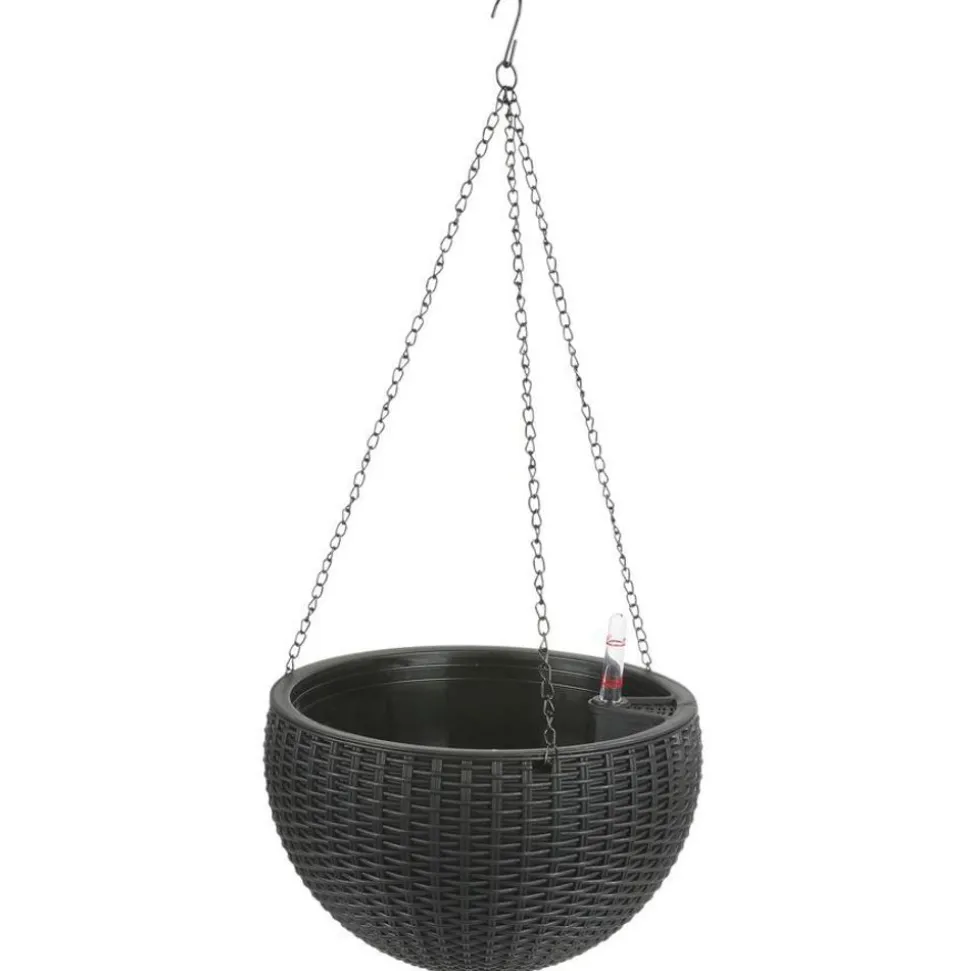 Gruner Jan Hangeampel Rattanoptik 26Cm Anthrazit
