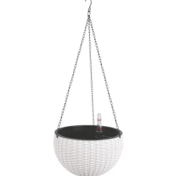 Gruner Jan Hangeampel Rattanoptik 26Cm Weis