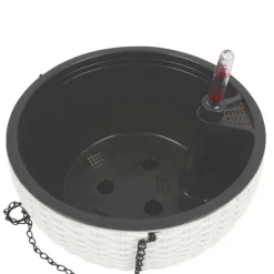 Gruner Jan Hangeampel Rattanoptik 26Cm Weis