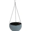 Gruner Jan Hangeampel Rattanoptik 22Cm Rauchblau