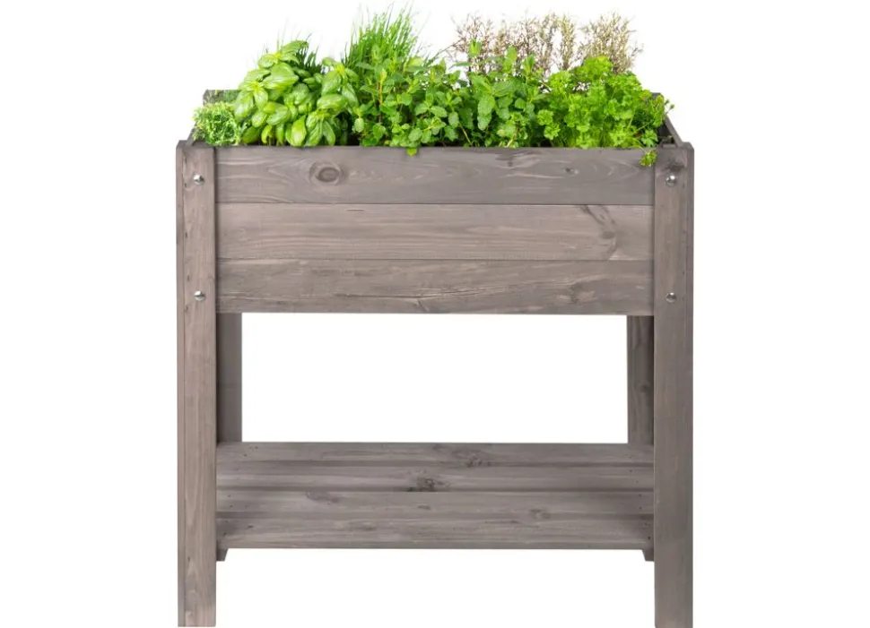 Gruner Jan Holzhochbeet 80,5X78,5X40Cm Grau